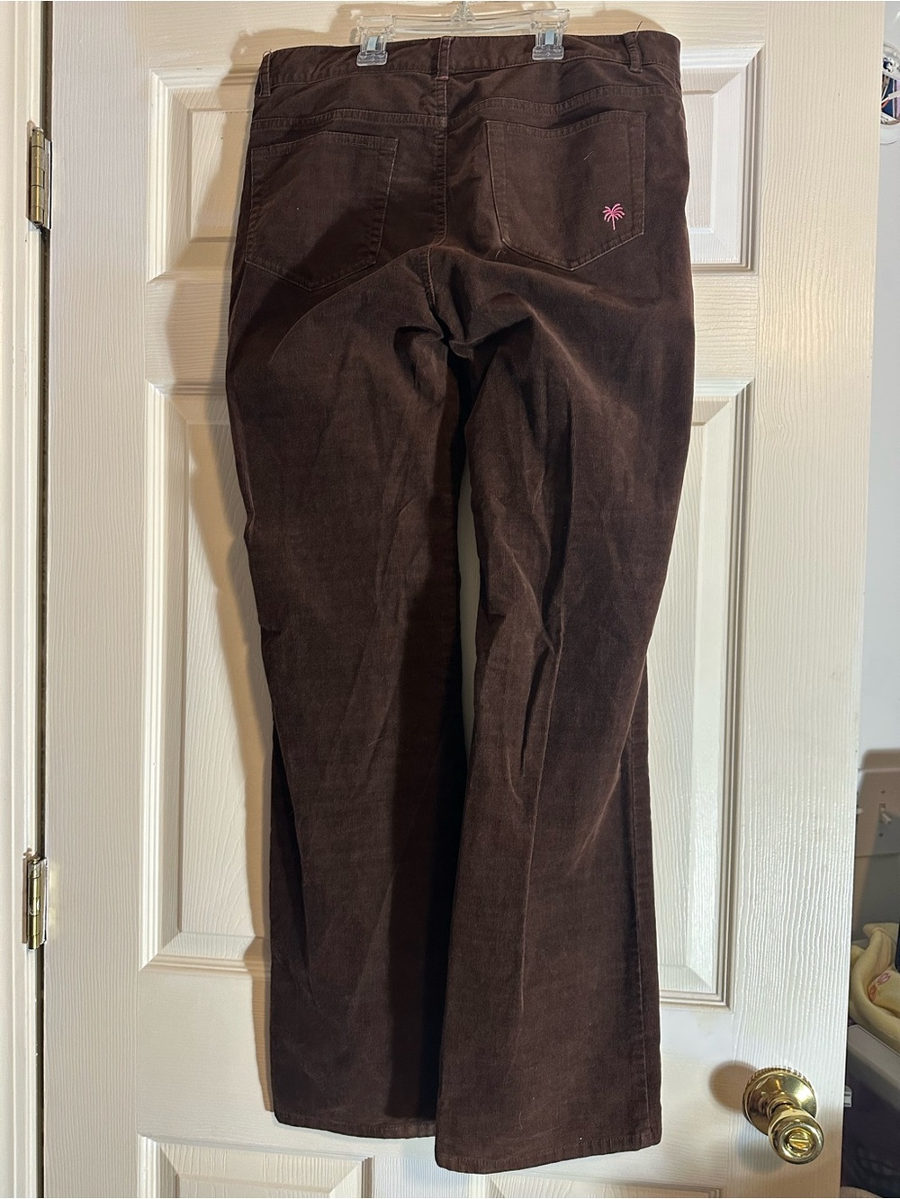 Vintage Lilly Pulitzer Brown Boot-Cut Corduroy Pants - Picture 2 of 4